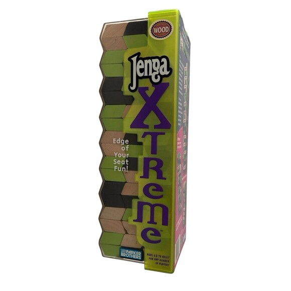 Jenga Xtreme Parker Brothers 2003 Tower Building Game Blocks Wood 51 Blocks - Picture 6 of 10